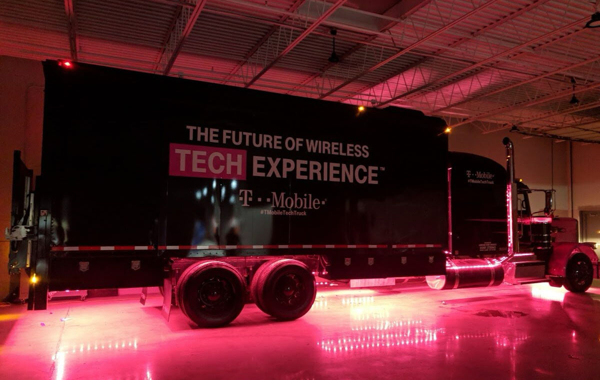 T-mobile's mobile retail tech-experience 18 wheeler brought wireless technology on the road